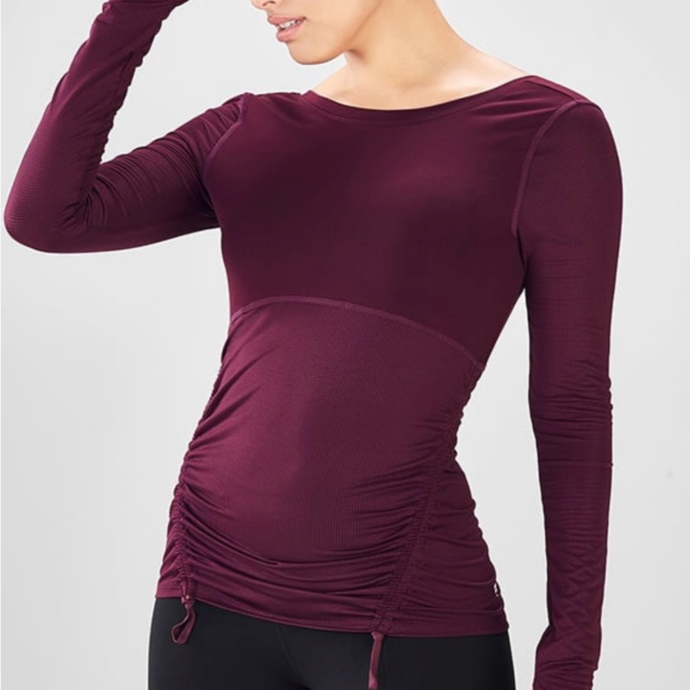 Fabletics Deep Burgundy Long Sleeve